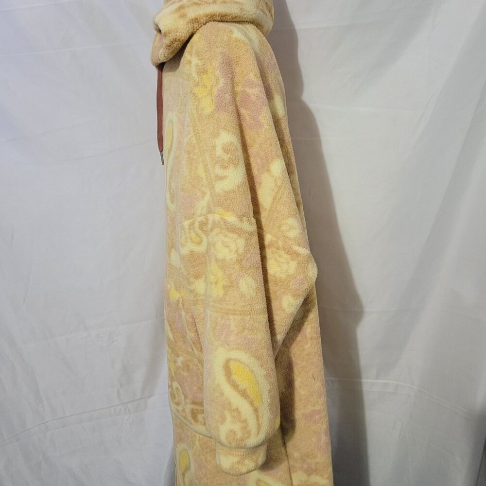 Free People Cozy Hooded Printed Blanket Coat Size S - Picture 7 of 15